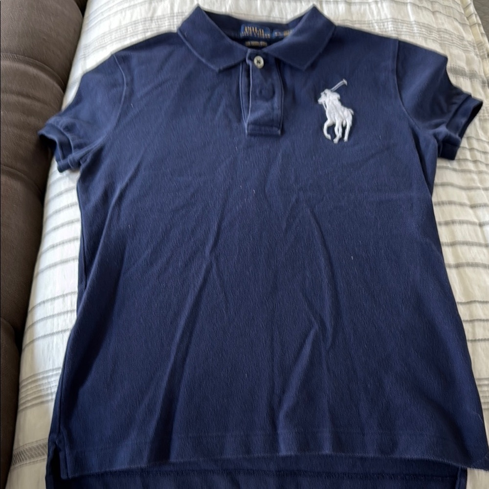 Polo by Ralph Lauren Blue and White Short Sleeve Tee